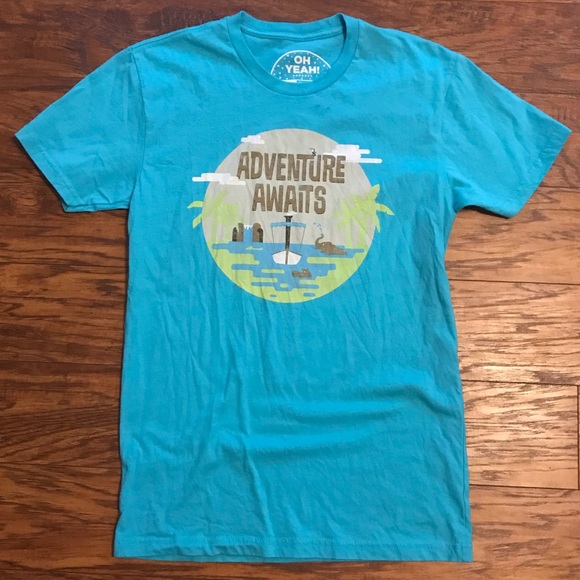 Disney Tops - Blue “Adventure Awaits” Jungle Cruise T-shirt Disney Tops - Blue “Adventure Awaits” Jungle Cruise T-shirt